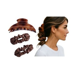 Time and Tru Brown Tortoiseshell Hair Accessories Set